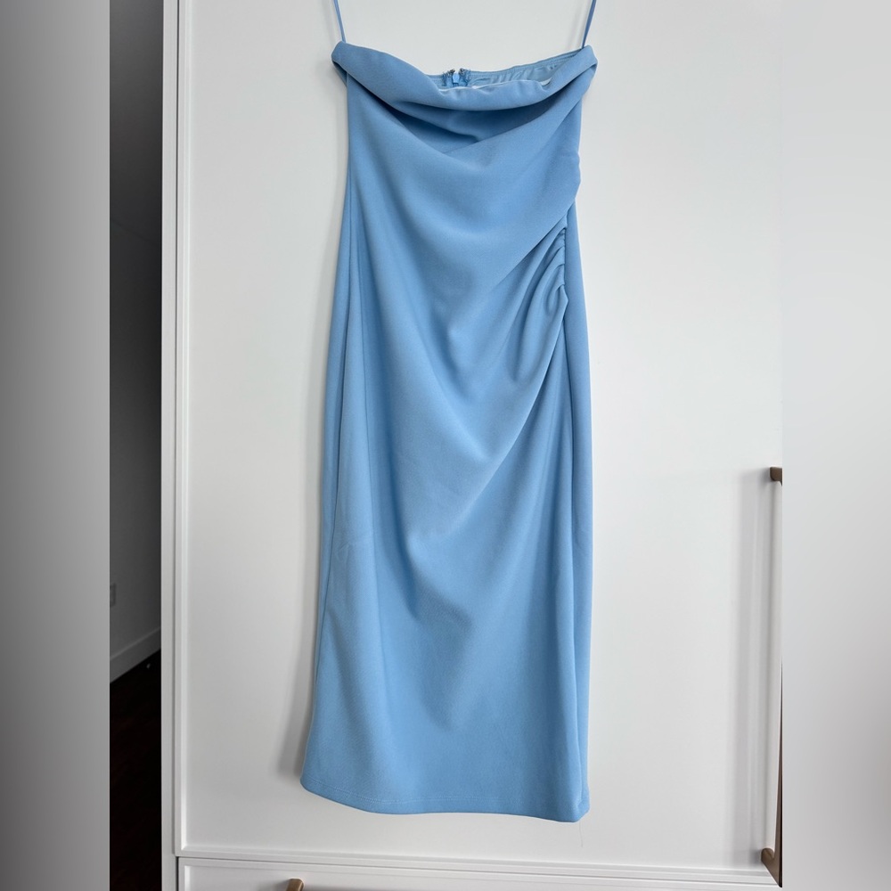 Petal & Pup strapless powder blue periwinkle dress